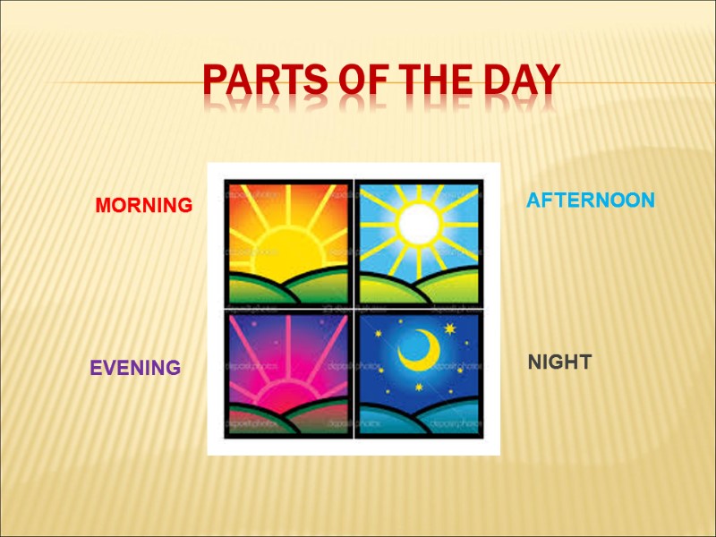 PARTS OF THE DAY          